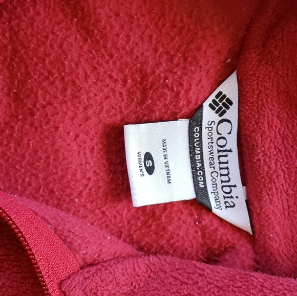 Red columbia fleece zip up - Picture 3 of 5